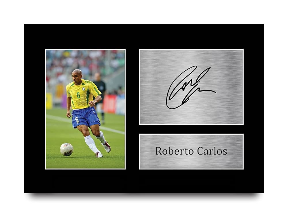 52美品！certificato di garanzia コレクション 絵 HWC Trading Roberto Carlos podpisany A4 drukowany autograf
